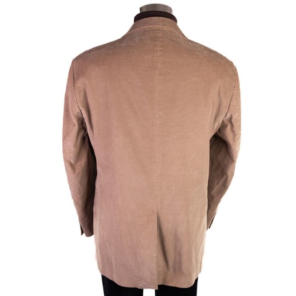 Joseph & Feiss 100% Cotton Beige Corduroy Blazer Sport Jacket Size 46R 2-Button - Picture 8 of 13